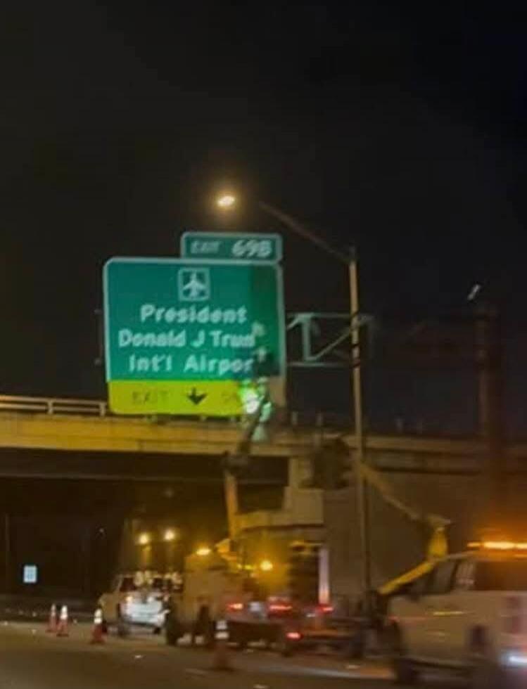EXIT 69B President Donald J Trump Int'l Airport EXIT
