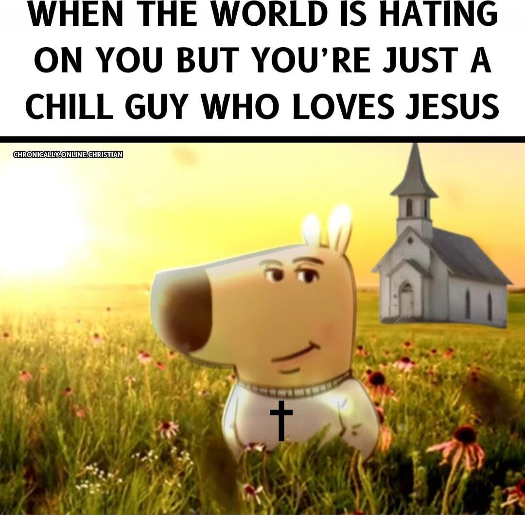 WHEN THE WORLD IS HATING ON YOU BUT YOU’RE JUST A CHILL GUY WHO LOVES JESUS