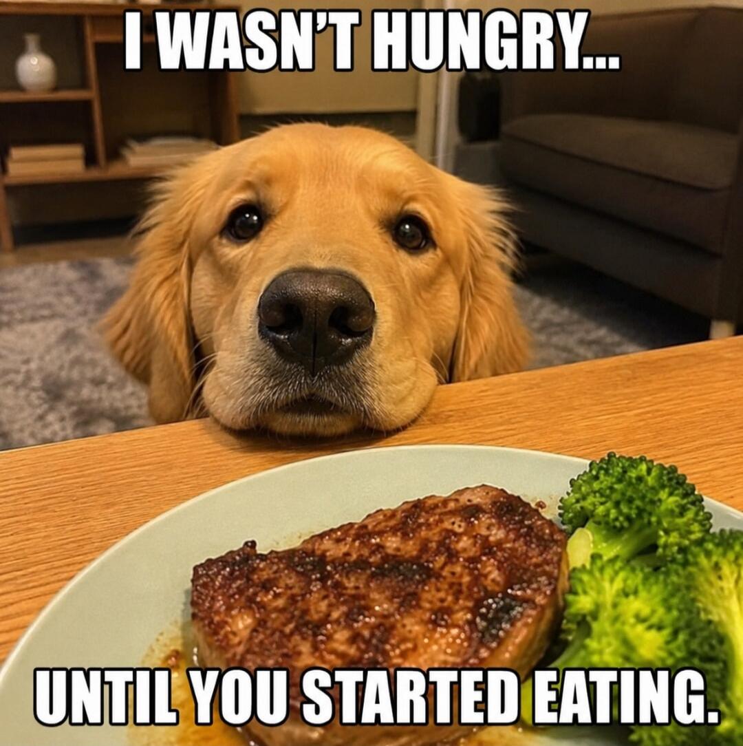 I WASN'T HUNGRY... UNTIL YOU STARTED EATING.