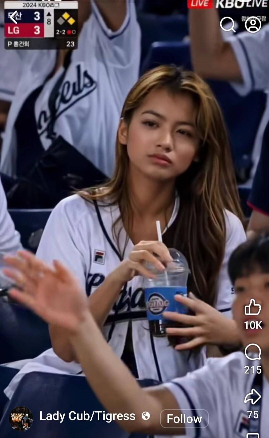 2024 KBO League. Doosan 3, LG 3. 8th inning. 2-2-0 count. 23. P Homerun Association. LIVE KBO LIVE. Fila. Lady Cub/Tigress. Follow. 10K likes, 215 comments, 75 shares. OTTO.