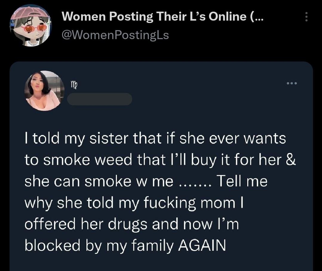 Women Posting Their Ls Online WomenPostingLs I U ROl R AT IR G EINI R CRAVEIWETI ORI CRWZTTo Ru o b 1l M1 N oUVA 8 o Tl aTT R A she can smoke w me Tell me WWalVAS glR o le MugVA l at Maalel sl OYiITe MalTae VF 1 Tale Na e VA ey oleYolCTo N oA MIA E TN YAYETAV N 601 PM 41922 Twitter for iPhone