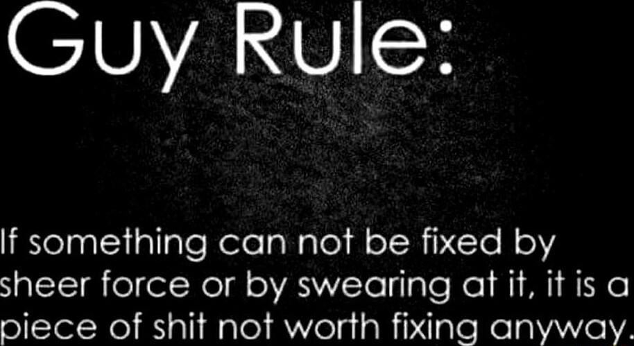 STV U SN If something can not be fixed by JplcToI el olNoldl oATo TaTe Re M M M 1Yo piece of shit not worth fixing anyway