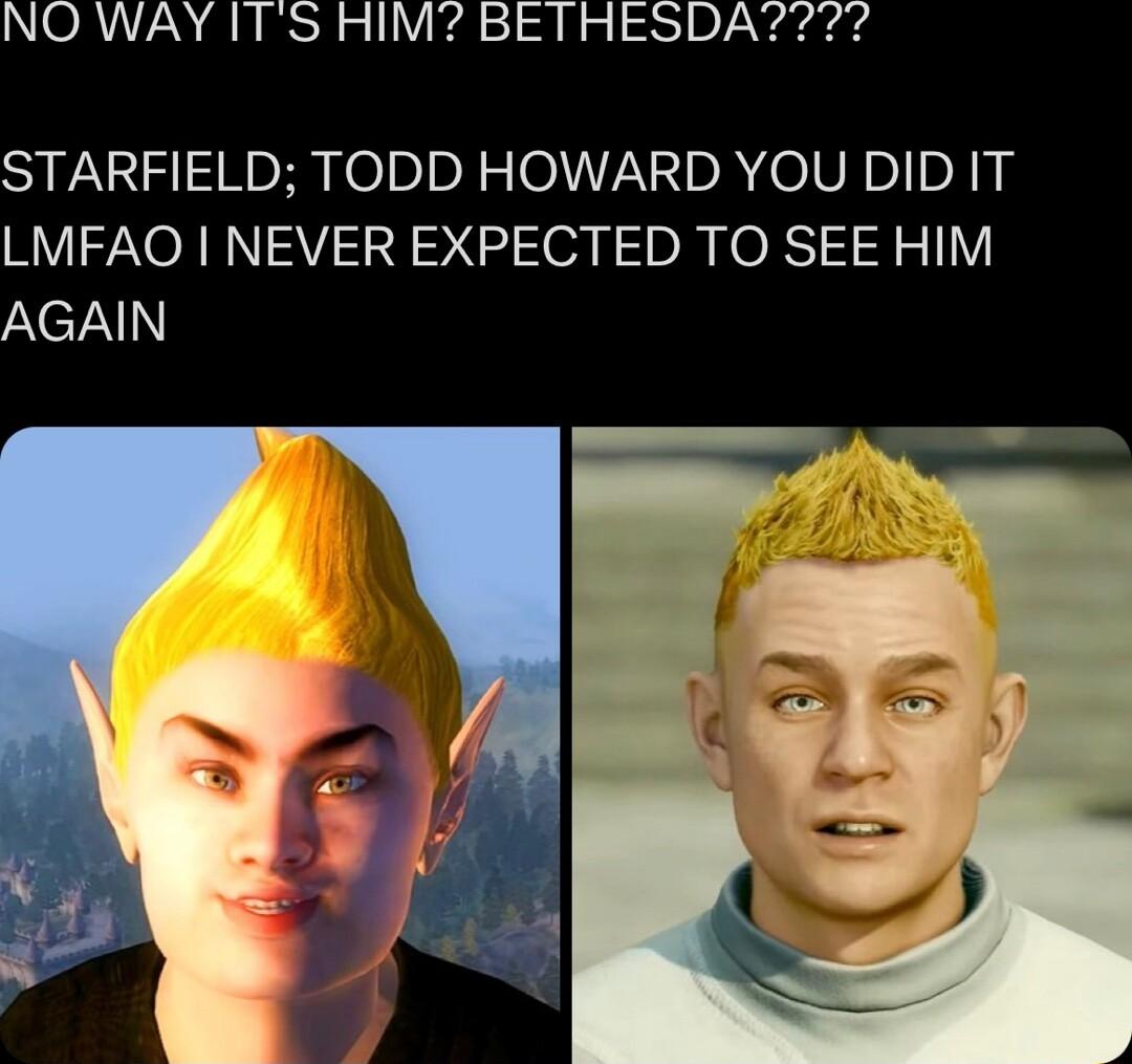 NO WAY ITS HIM BETHESDA77 STARFIELD TODD HOWARD YOU DID IT LMFAO NEVER EXPECTED TO SEE HIM AGAIN