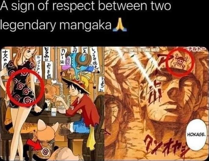 A sign of respect between two legendary mangaka A