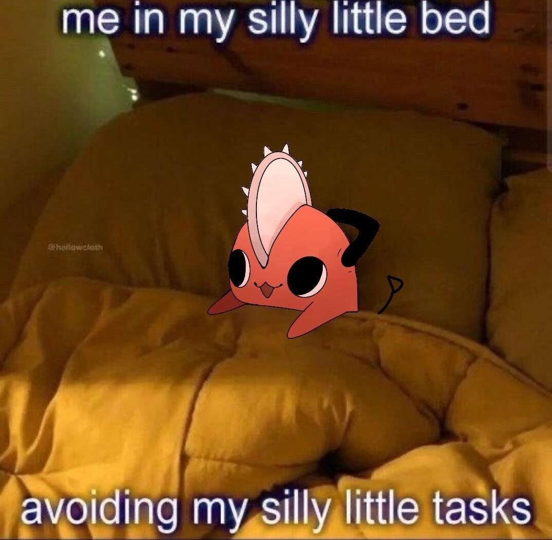 me in my silly little bed N