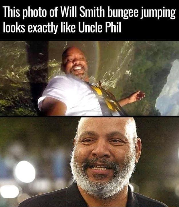 This photo of Will Smith bungee jumping looks exactly like Uncle Phil
