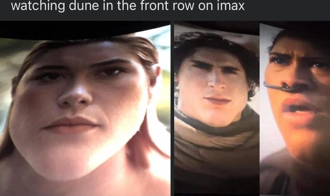 watching dune In the front row on imax