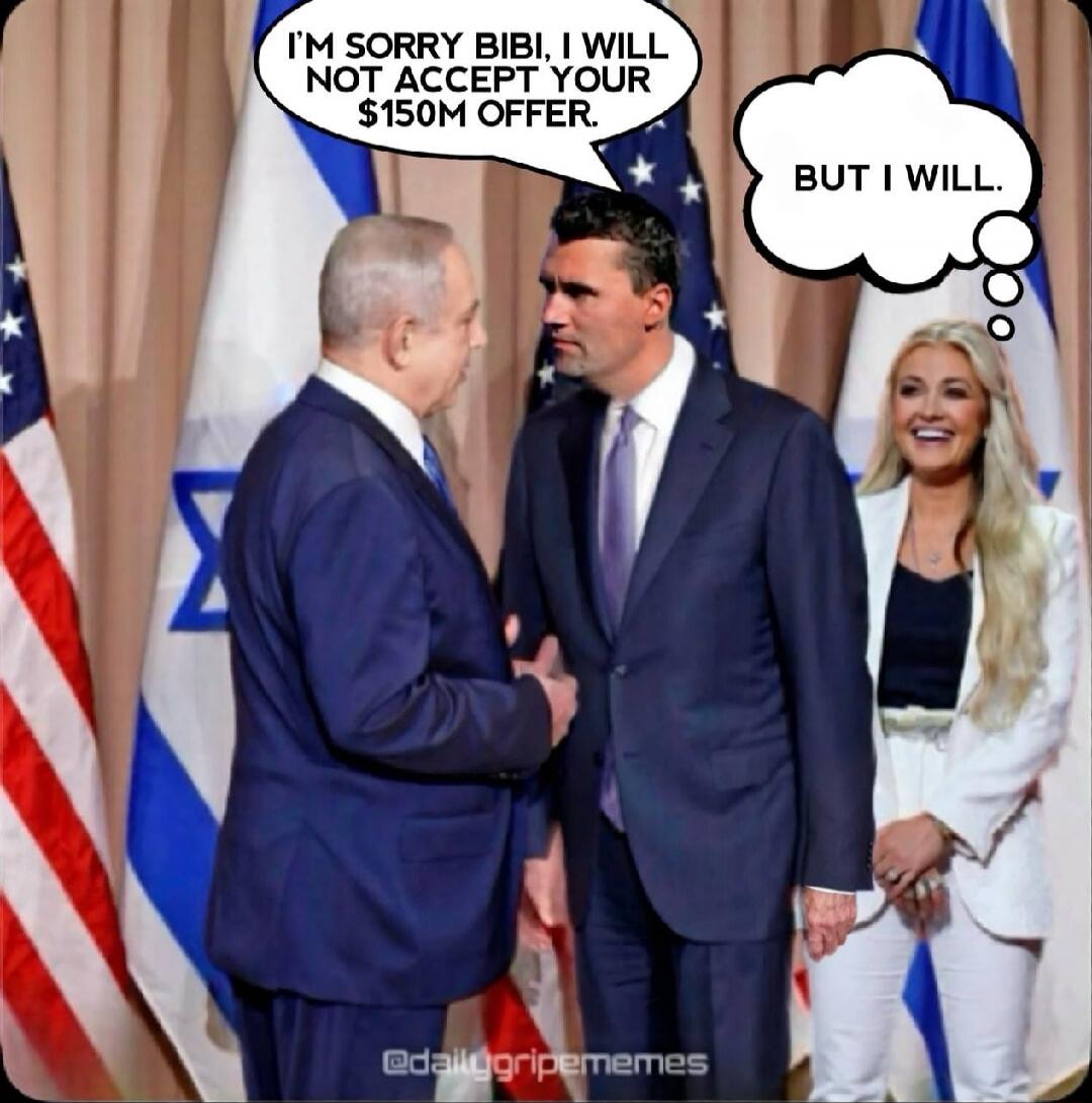 I'M SORRY BIBI, I WILL NOT ACCEPT YOUR $150M OFFER. BUT I WILL.