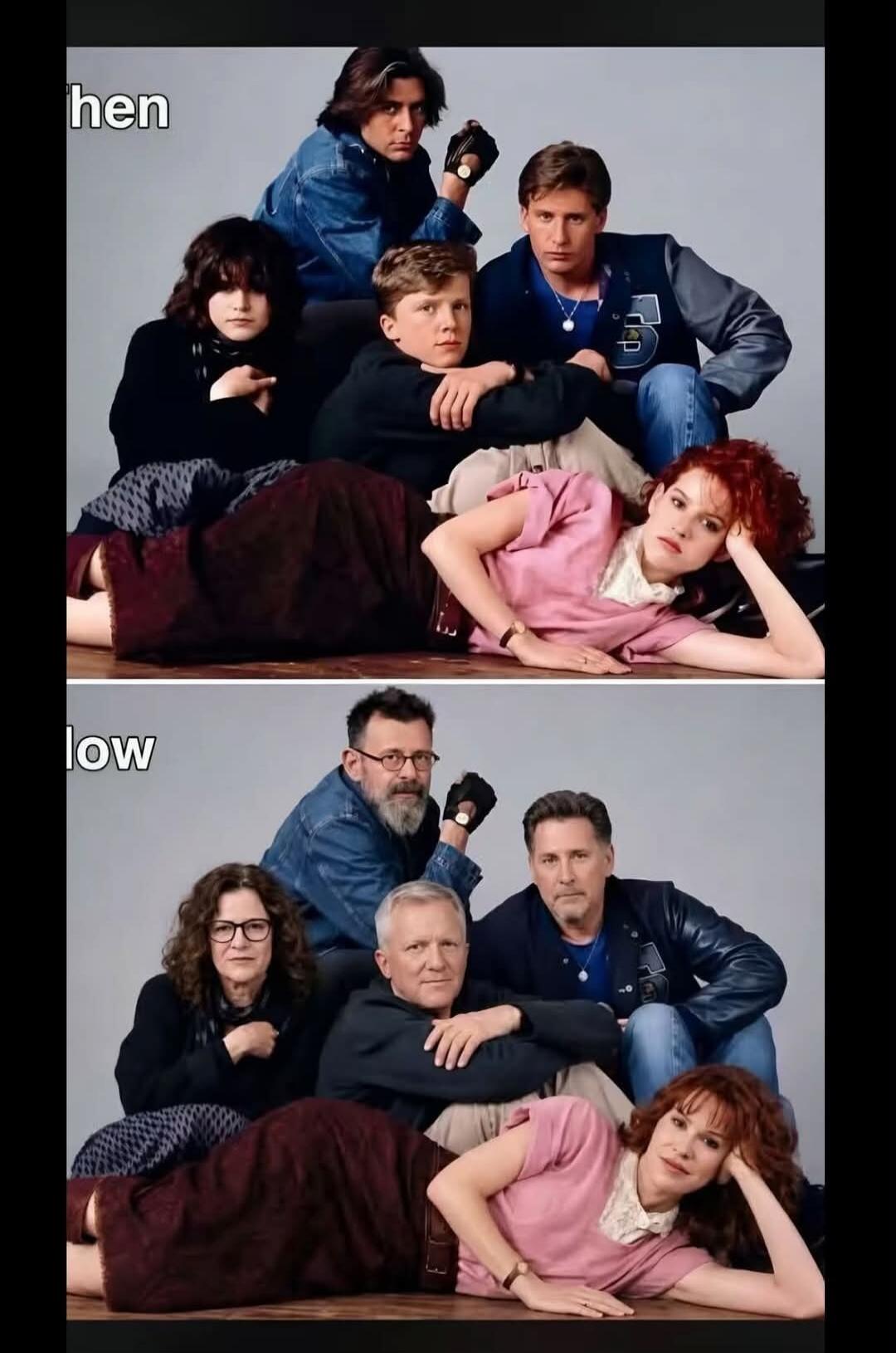 Then. Now. The cast of The Breakfast Club.