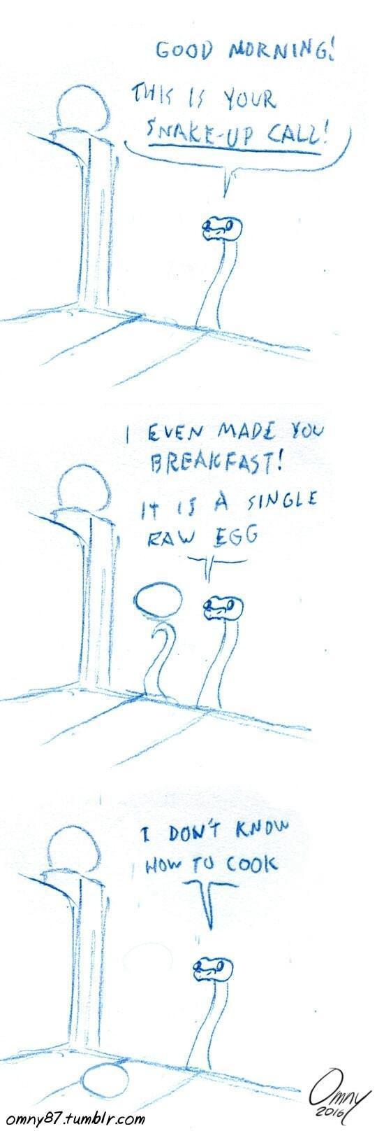 Goop MORNING M 15 Your EVEN MADL You q BREAKFAST e It f A SINGLE rl_ RAW EGG 1 DONT KNOW N S Q omny87 tumblycom