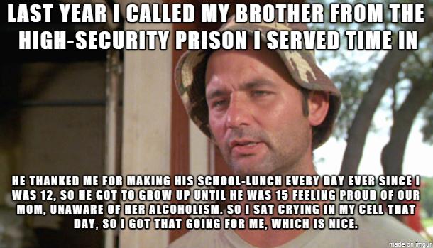 S LAST YEAR ICALLED IIIHIIE ITYPRISON I SERVEDSTIME III