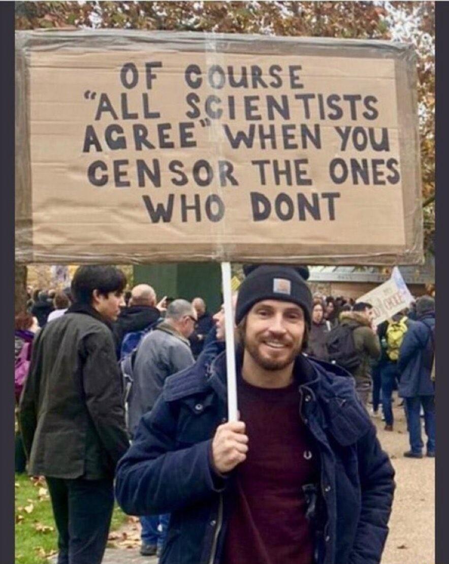 OF COURSE ALL S TENTISTS t AGREE WHEN You i CENSOR THE ONES WH DONT d