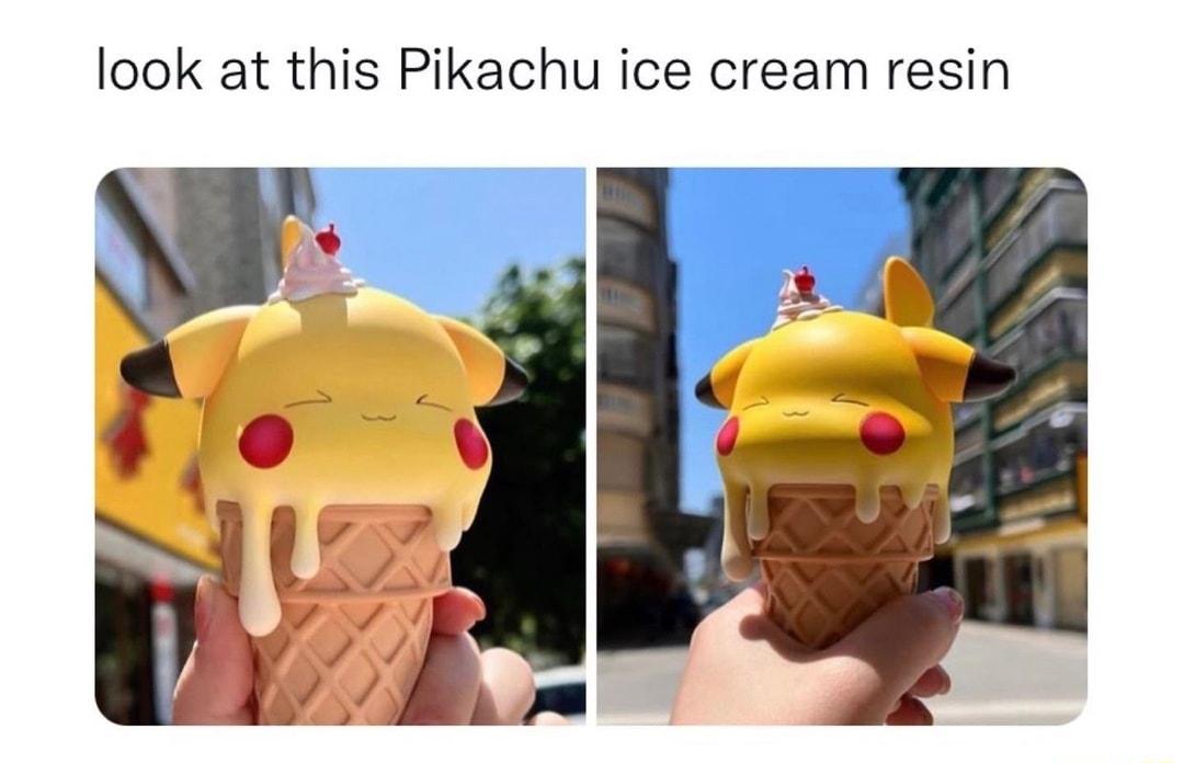 look at this Pikachu ice cream resin