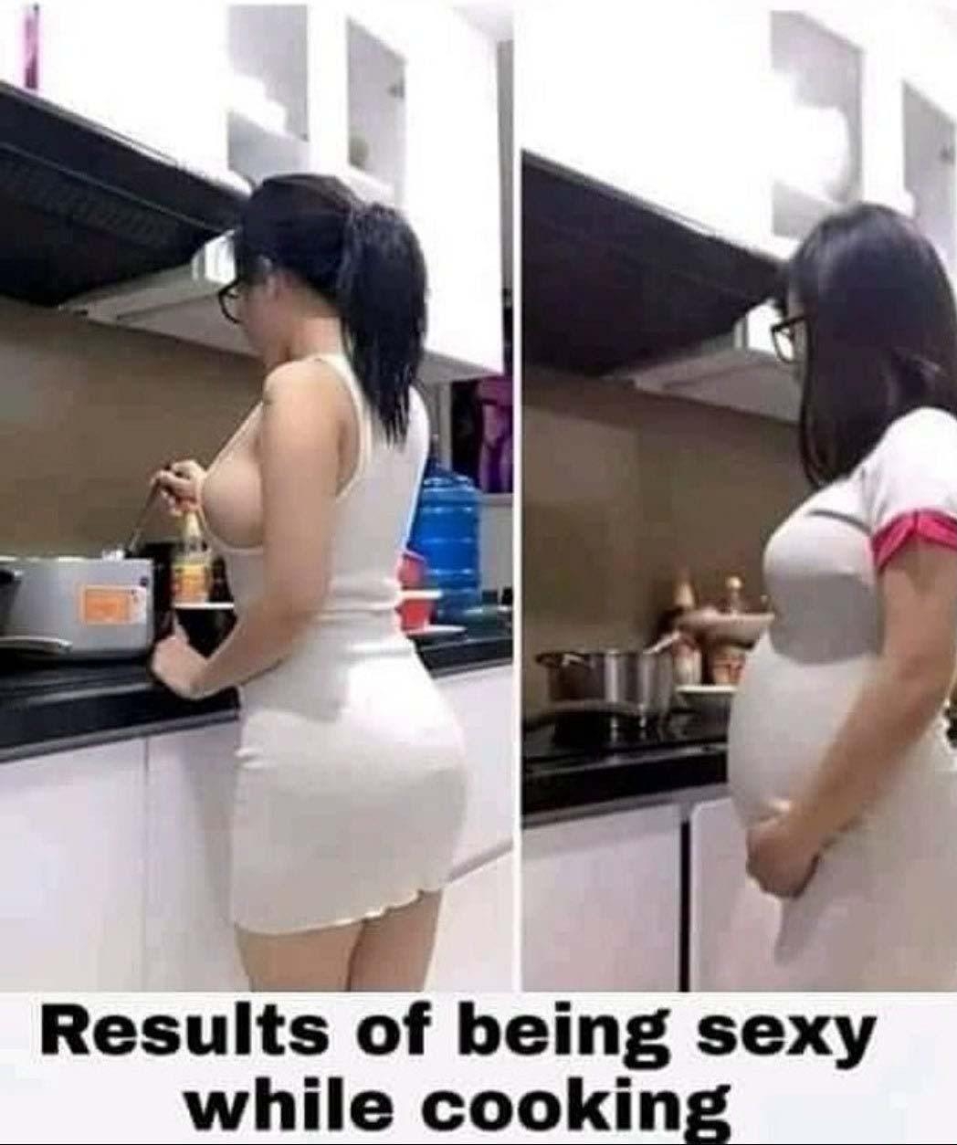 Results of being sexy while cooking