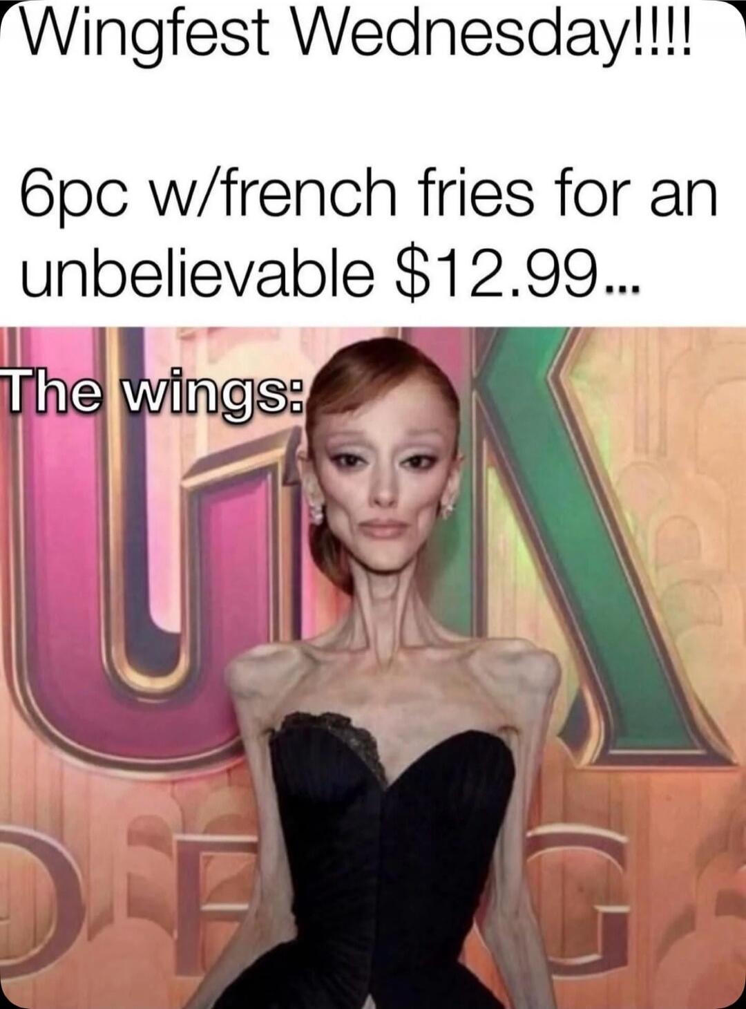 Wingfest Wednesday!!!! 6pc w/french fries for an unbelievable $12.99... The wings: