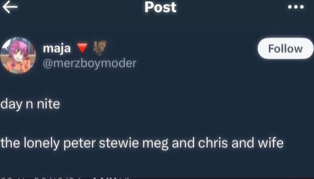 Post a merzboymoder CEVRIICY the lonely peter stewie meg and chris and wife