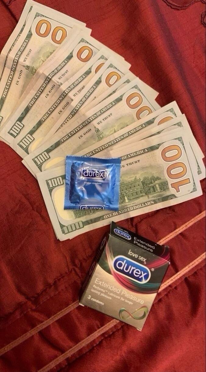 THE UNITED STATES OF AMERICA IN GOD WE TRUST ONE HUNDRED DOLLARS 100 durex 1 latex condom love sex Extended Pleasure Performa™ Lubricant for longer lasting pleasure 3 condoms