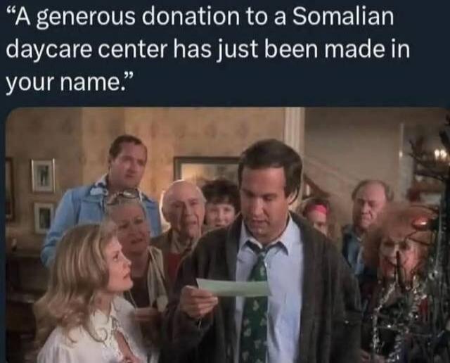 A generous donation to a Somali daycare center has just been made in your name.