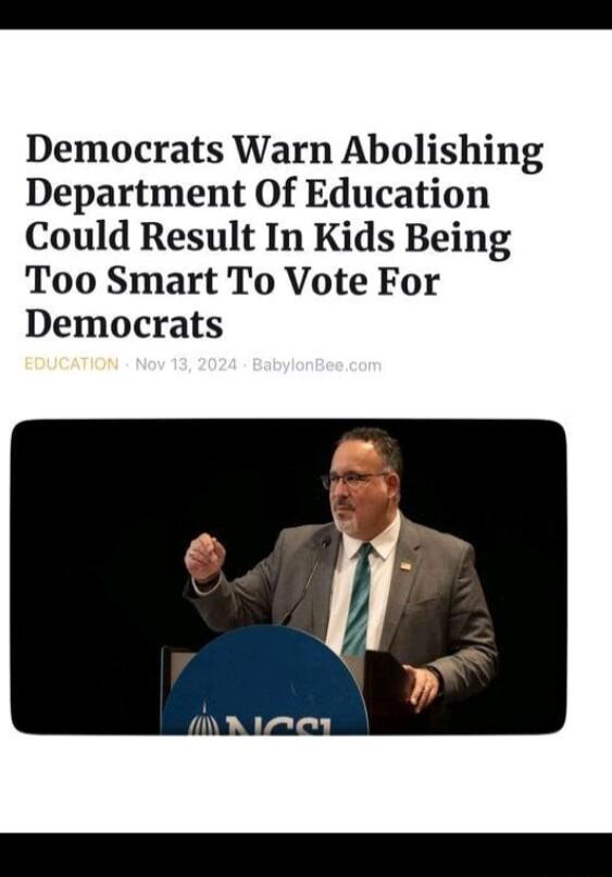 Democrats Warn Abolishing Department Of Education Could Result In Kids Being Too Smart To Vote For Democrats S N ald