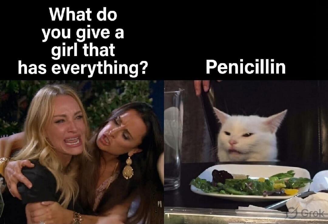 What do you give a girl that has everything? Penicillin