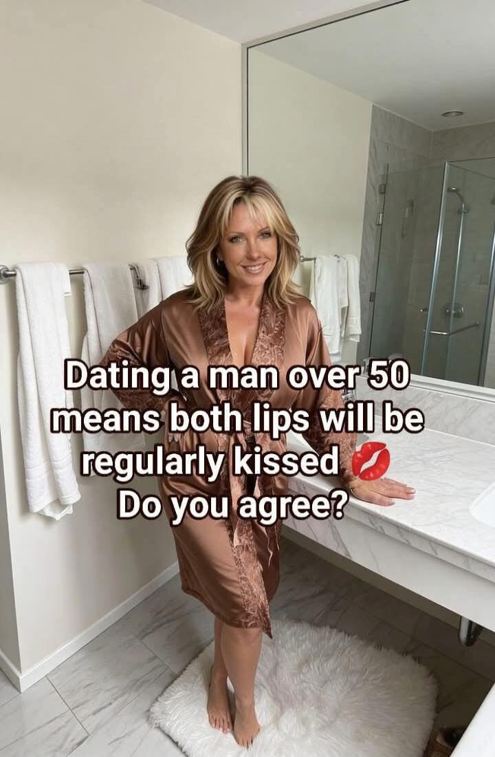 Dating a man over 50 means both lips will be regularly kissed Do you agree?
