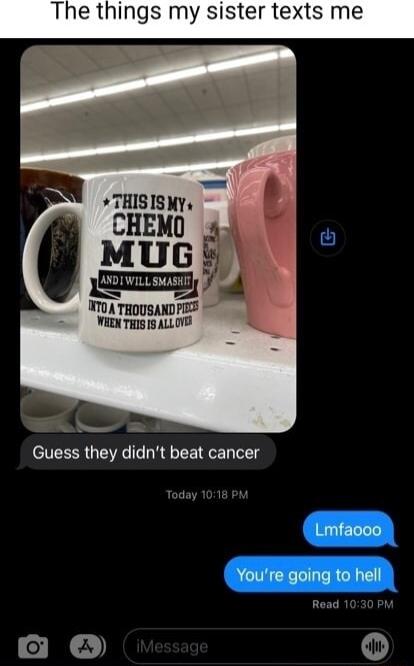 The things my sister texts me