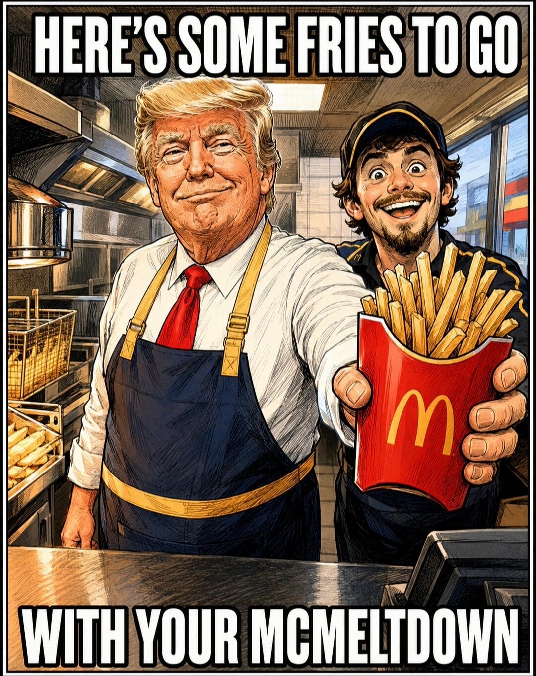 HERE'S SOME FRIES TO GO WITH YOUR MCMELTDOWN