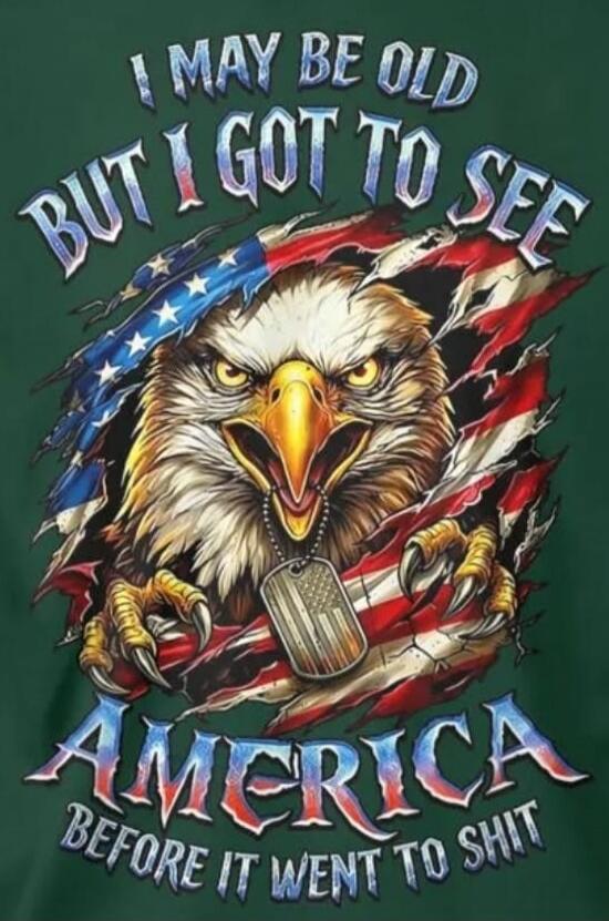 I MAY BE OLD BUT I GOT TO SEE AMERICA BEFORE IT WENT TO SHIT