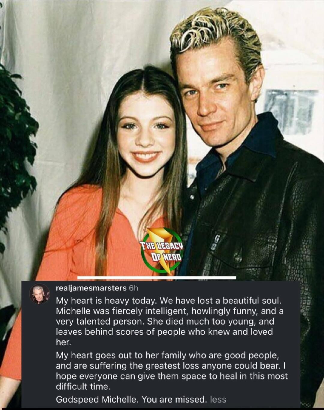 My heart is heavy today. We have lost a beautiful soul. Michelle was fiercely intelligent, howling funny, and a very talented person. She died much too young, and a lives behind scores of people who knew and loved her. My heart goes out to her family who are good people, and are suffering the greatest loss anyone could bear. I hope everyone can giv