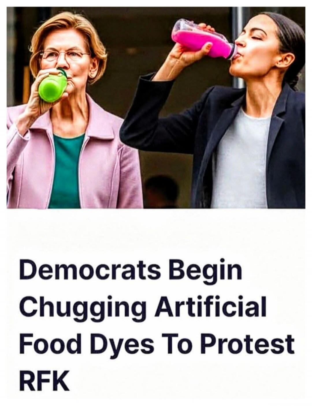 Democrats Begin Chugging Artificial Food Dyes To Protest RFK