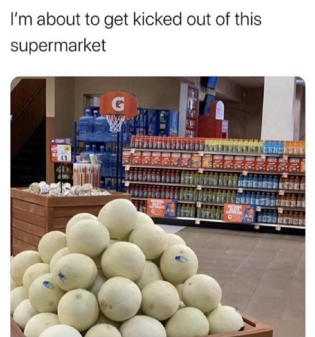 I'm about to get kicked out of this supermarket