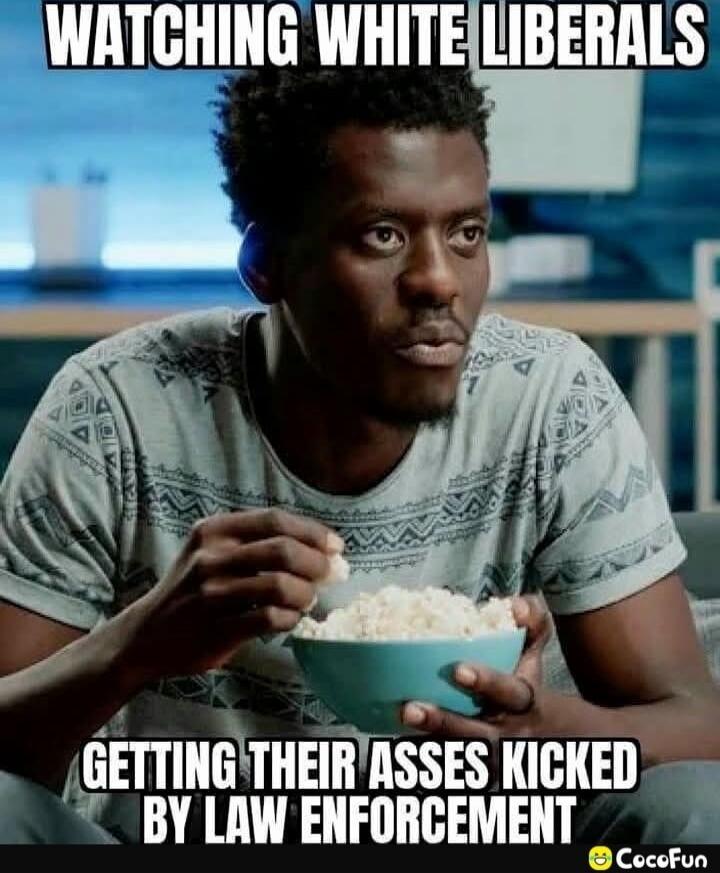 WATCHING WHITE LIBERALS GETTING THEIR ASSES KICKED BY LAW ENFORCEMENT