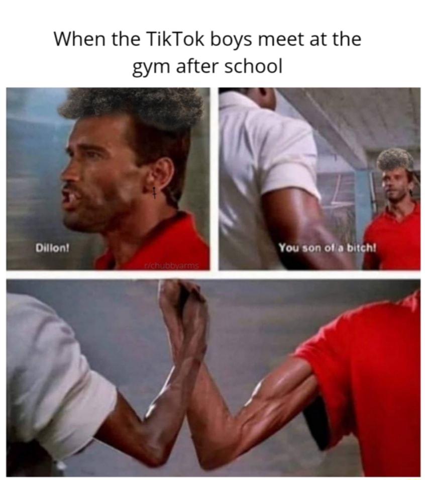 When the TikTok boys meet at the gym after school