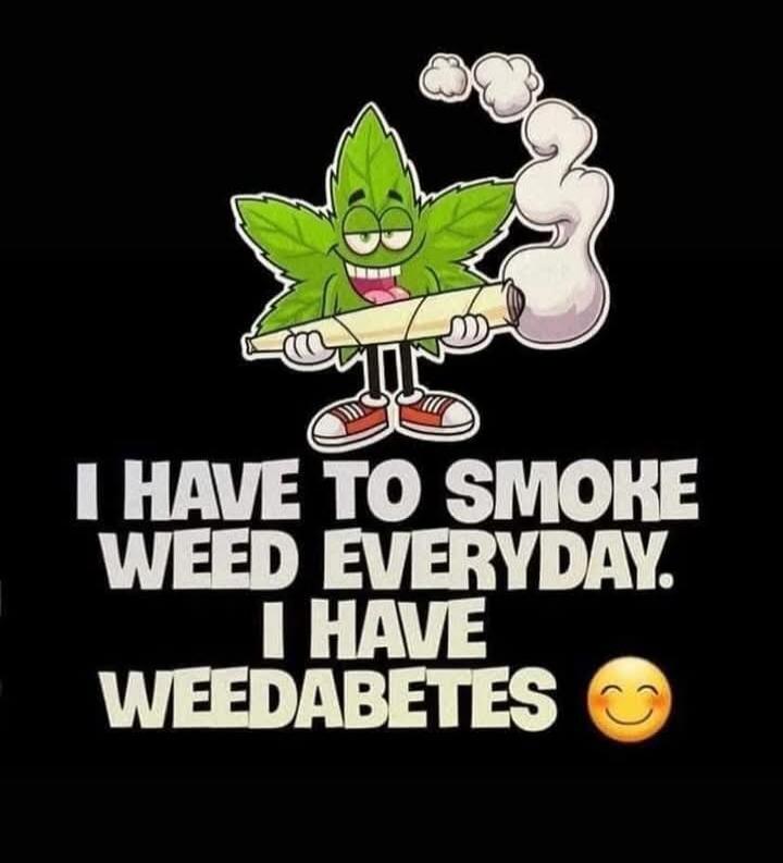 I HAVE TO SMOKE WEED EVERYDAY. I HAVE WEEDABETES