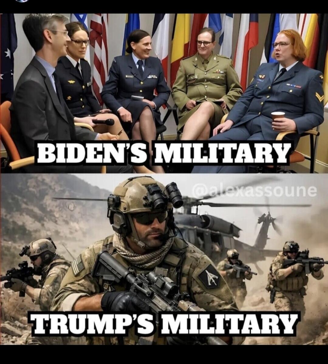 BIDEN'S MILITARY TRUMP'S MILITARY