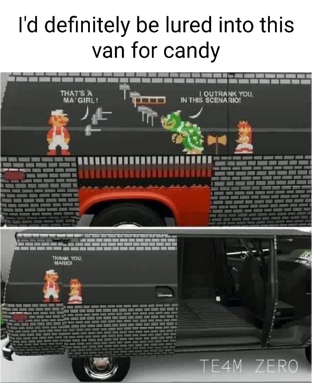 Id definitely be lured into this van for candy A Wak T