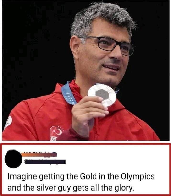 Imagine getting the Gold in the Olympics and the silver guy gets all the glory