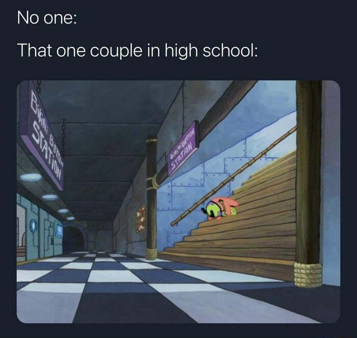 No one That one couple in high school