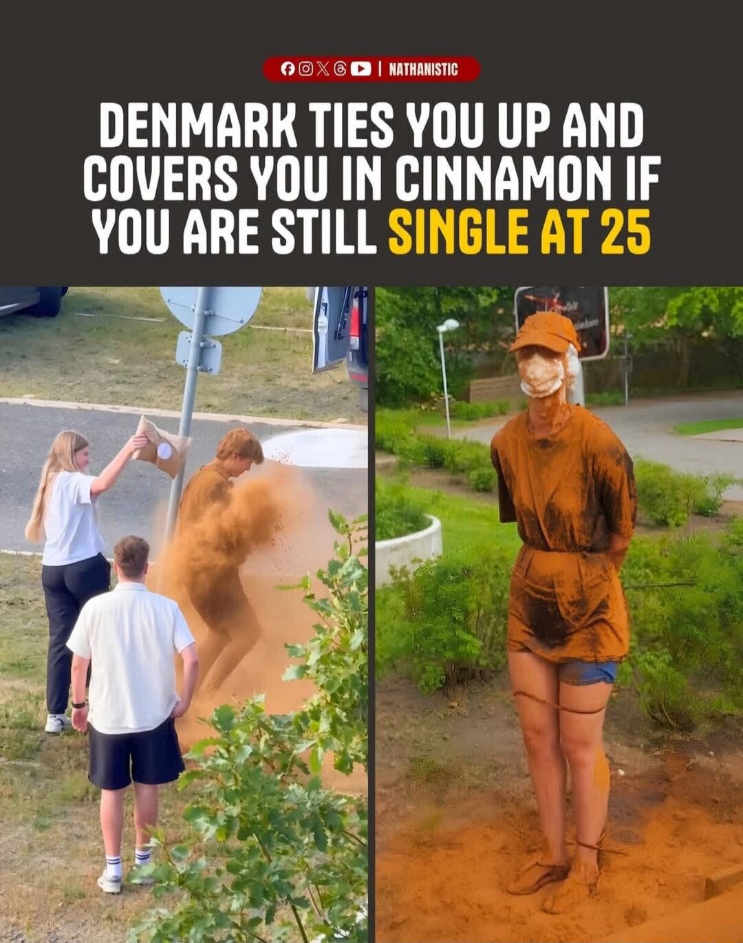 Denmark ties you up and covers you in cinnamon if you are still single at 25.
