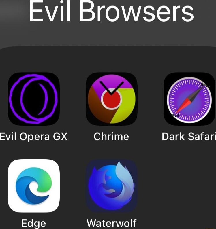Evil Browsers 09 Evil Opera GX of 14131 DEICEEIEN Edge Waterwolf