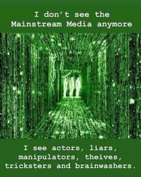 I dont see the I see actors liars manipulators theives tricksters and brainwashers