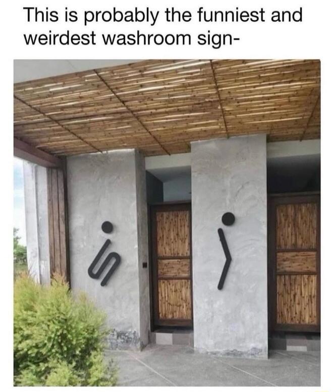 This is probably the funniest and weirdest washroom sign