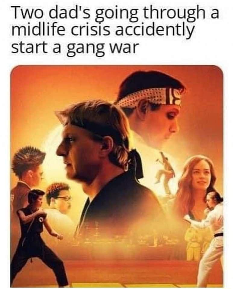 Two dads going through a midlife crisis accidently start a gang war