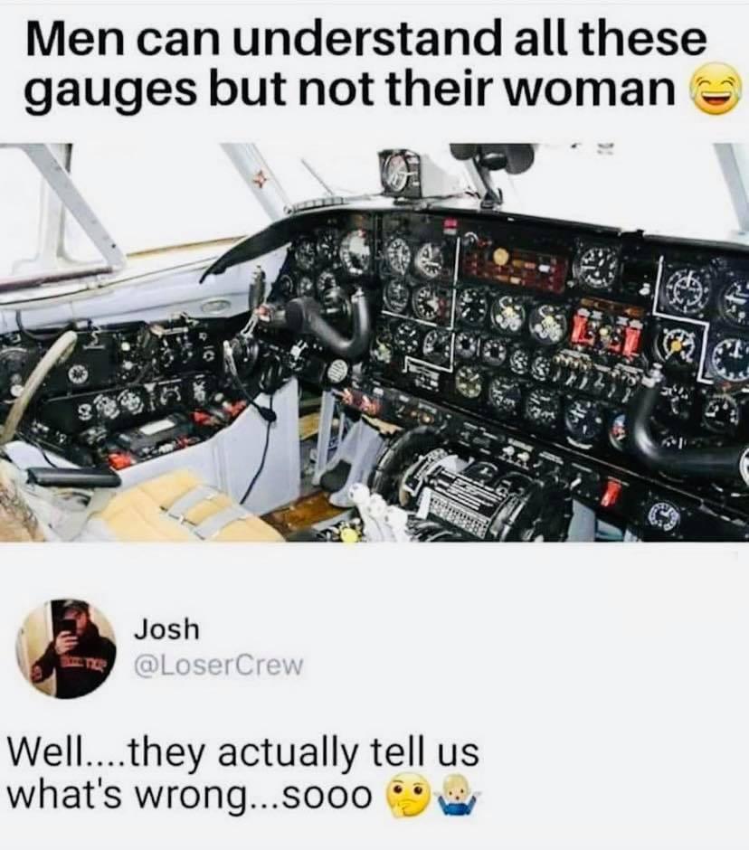 Men can understand all these gauges but not their woman Josh Wellthey actually tell us whats wrongs000