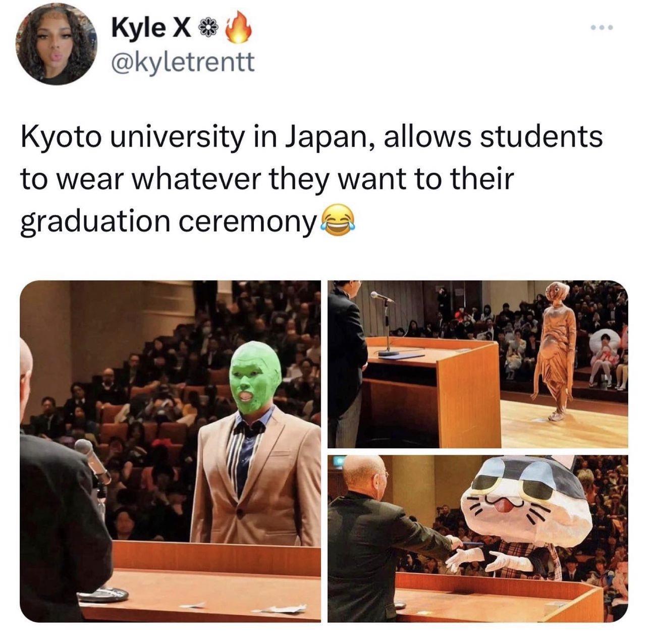 Kyle X kyletrentt Kyoto university in Japan allows students to wear whatever they want to their graduation ceremony 2