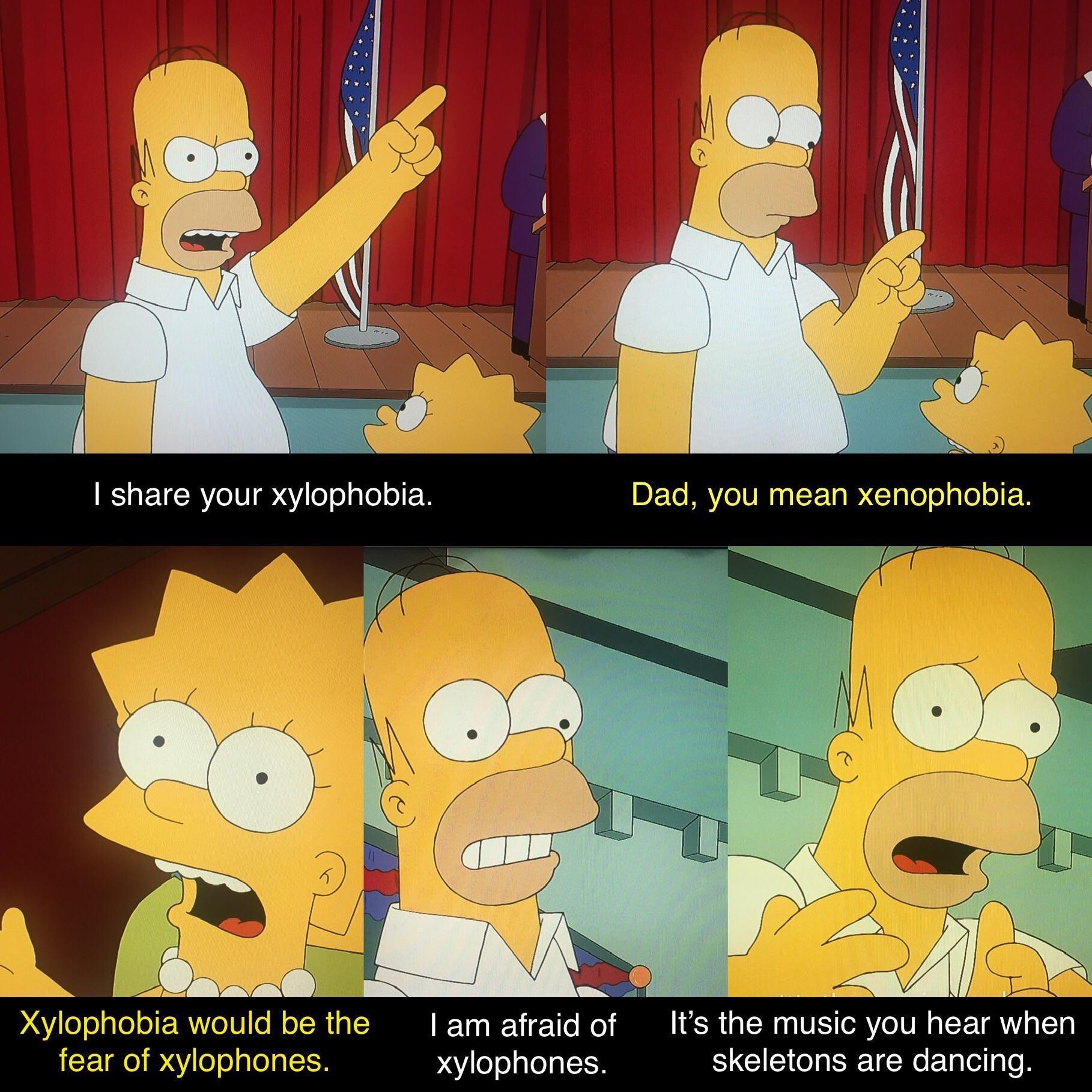 am aftaid of It the music you hear when xylophones _skeletons are dancing