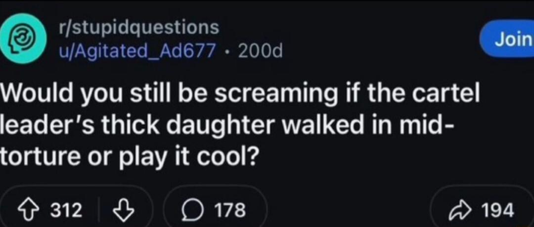 Would you still be screaming if the cartel leader's thick daughter walked in mid-torture or play it cool?
Session ID: 993420.