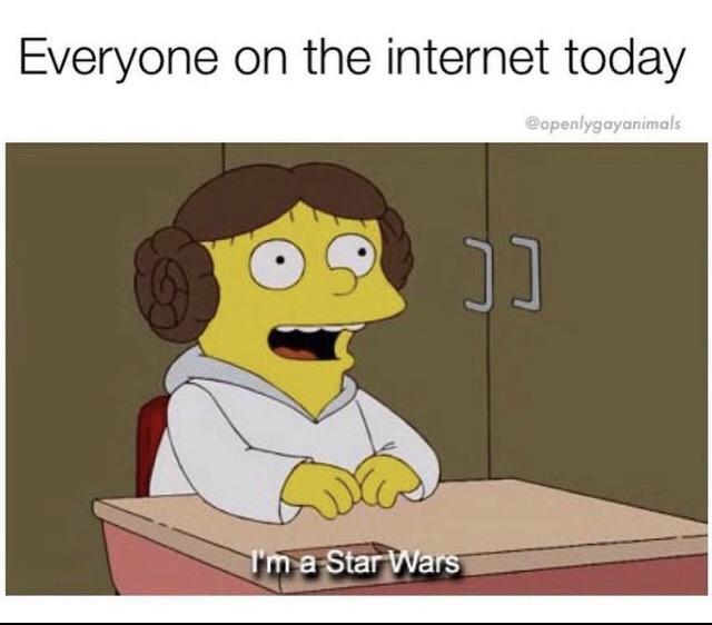 Everyone on the internet today m a StarWars