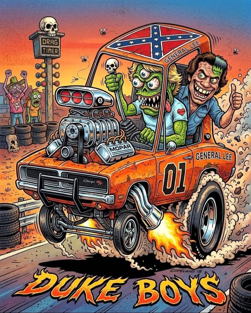 DRAG TIMER, GENERAL LEE, MOPAR, 01, COPELAND '18, DUKE BOYS
