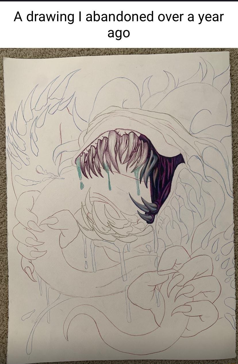 A drawing abandoned over a year ago